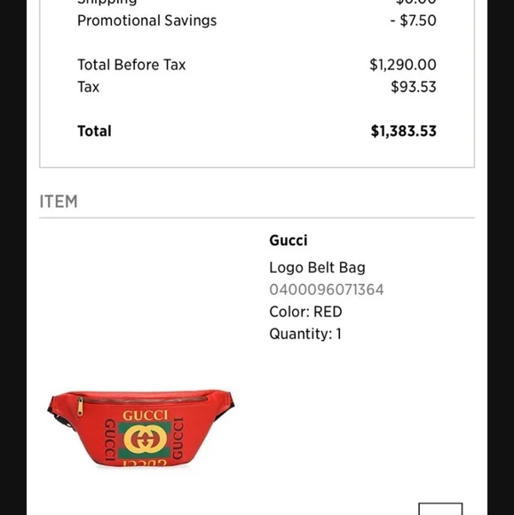 Gucci logo belt bag